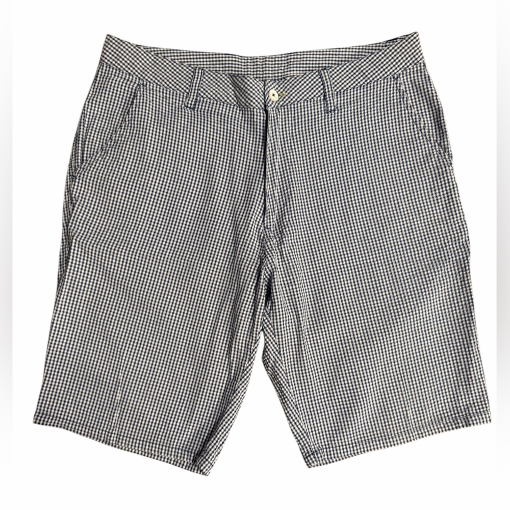 Aqua Blue and White Checkered shorts